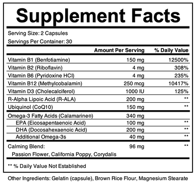 6 Bottles Nervexol Nerve Support